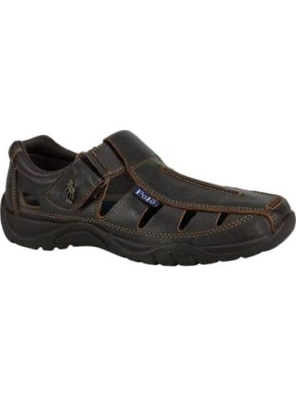 SANDALIA CASUAL AJUSTE CON VELCRO CAFE HPC POLO