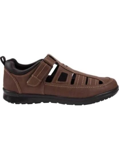 SANDALIA CASUAL AJUSTE CON VELCRO CAFE NEBEL WALK