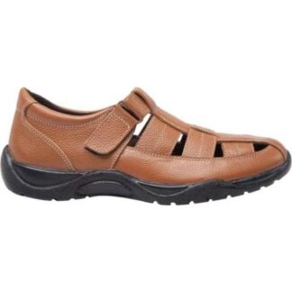 SANDALIA CASUAL AJUSTE CON VELCRO MIEL KAFE