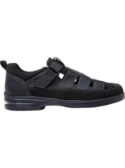 SANDALIA CASUAL AJUSTE CON VELCRO NEGRO KAFE
