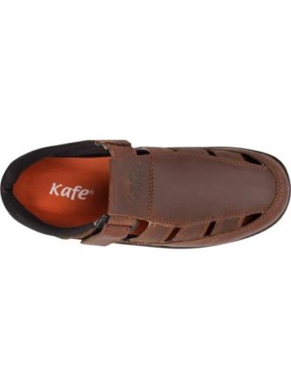 SANDALIA CASUAL AJUSTE CON VELCRO VINO KAFE - Image 3