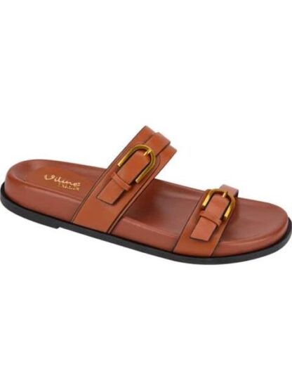 SANDALIA PLANA COGNAC VI LINE FASHION - Image 2