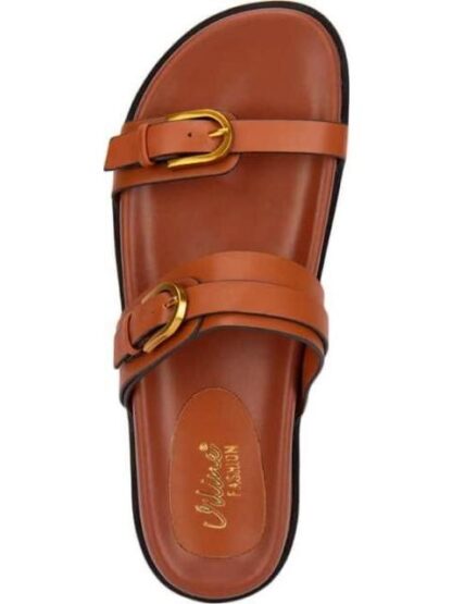 SANDALIA PLANA COGNAC VI LINE FASHION - Image 3