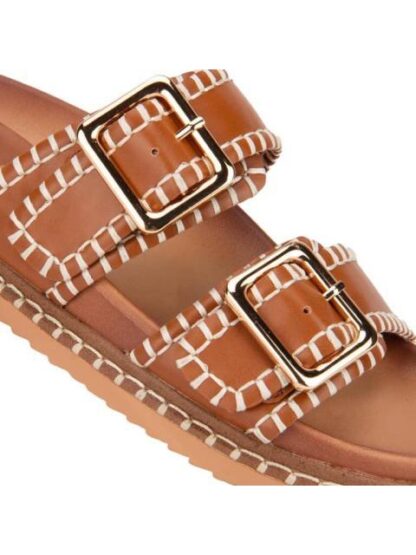 SANDALIA TEJIDA COGNAC VI LINE FASHION - Image 6