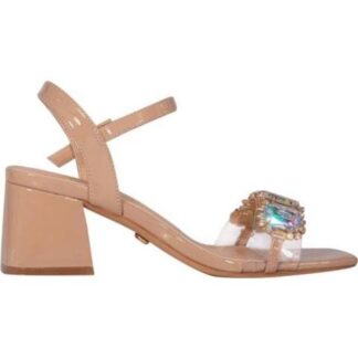 SANDALIA CON BRILLOS BEIGE THALIA SODI
