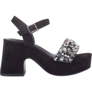 SANDALIA CON BRILLOS NEGRO BELINDA PEREGRIN
