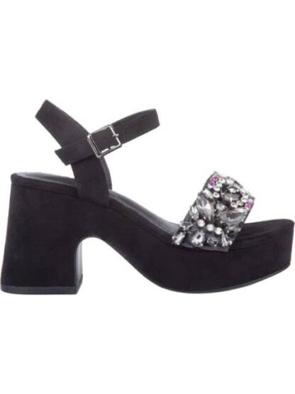 SANDALIA CON BRILLOS NEGRO BELINDA PEREGRIN