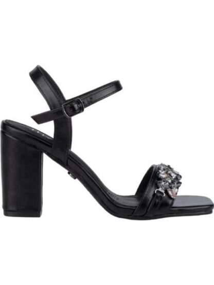 SANDALIA CON BRILLOS NEGRO THALIA SODI
