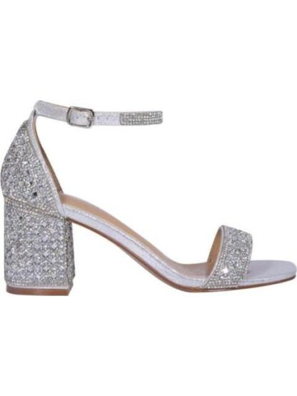SANDALIA CON BRILLOS PLATA MOLTO BELLO