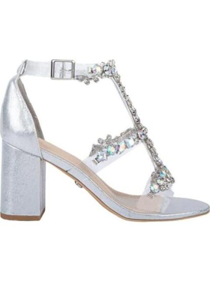 SANDALIA CON BRILLOS PLATA THALIA SODI