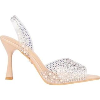 SANDALIA CON PERLAS NUDE THALIA SODI