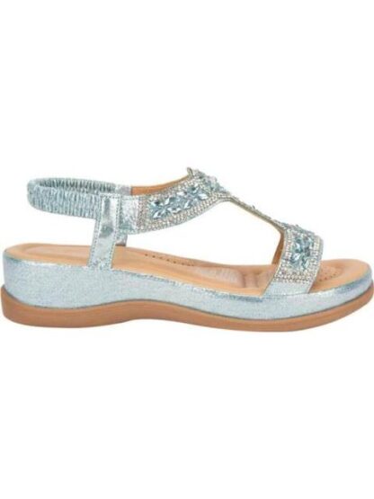 SANDALIA CONFORT BRILLOS AZUL VI LINE