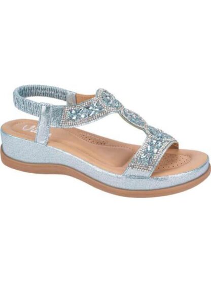 SANDALIA CONFORT BRILLOS AZUL VI LINE - Image 2