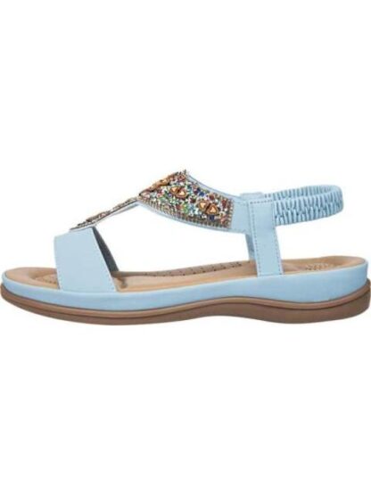 SANDALIA CONFORT CON BRILLOS AZUL VI LINE - Image 5