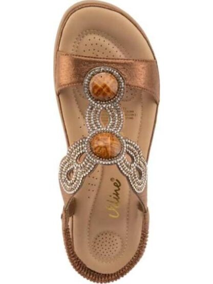 SANDALIA CONFORT CON BRILLOS BRONCE VI LINE - Image 3