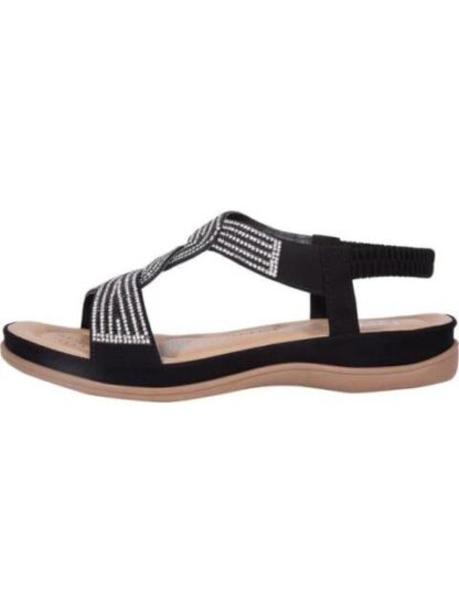 SANDALIA CONFORT CON BRILLOS NEGRO VI LINE - Image 5