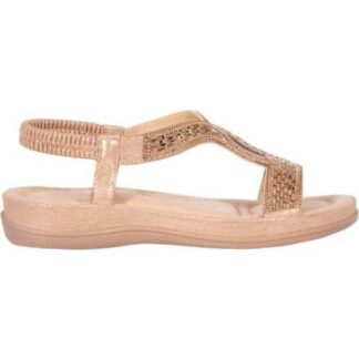 SANDALIA CONFORT CON BRILLOS ORO VI LINE