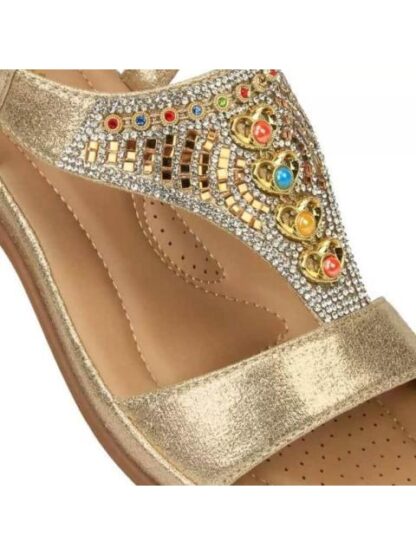 SANDALIA CONFORT CON BRILLOS ORO VI LINE - Image 6