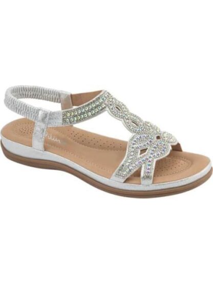 SANDALIA CONFORT CON BRILLOS PLATA VI LINE - Image 2