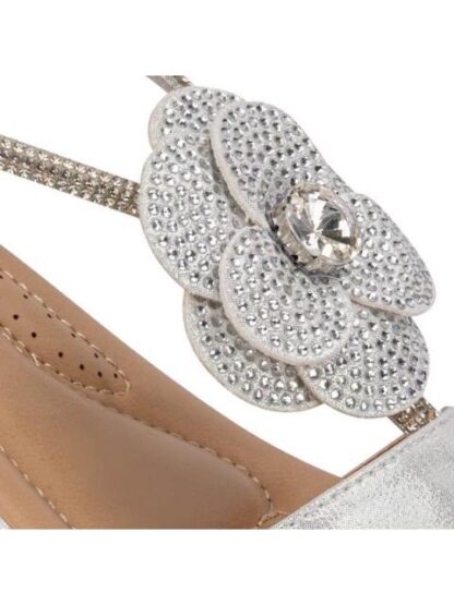 SANDALIA CONFORT CON BRILLOS PLATA VI LINE - Image 6