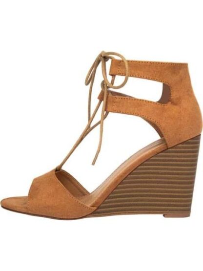 SANDALIA CUÑA CAMEL VI LINE - Image 4