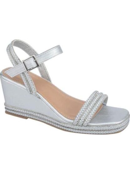 SANDALIA CUÑA BRILLOS PLATA VI LINE FASHION - Image 2
