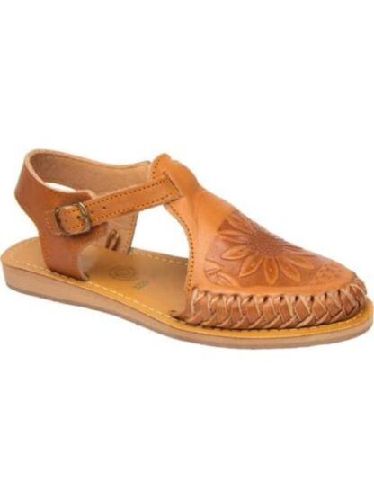 SANDALIA DE PIEL CAMEL VIVIS SHOES KIDS - Image 2