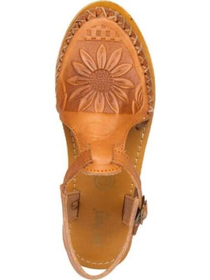 SANDALIA DE PIEL CAMEL VIVIS SHOES KIDS - Image 3