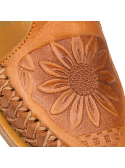 SANDALIA DE PIEL CAMEL VIVIS SHOES KIDS - Image 6