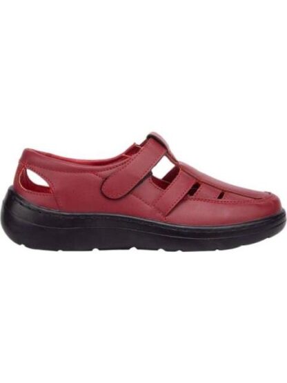 SANDALIA FORRO PIEL ROJO SHOSH CONFORT