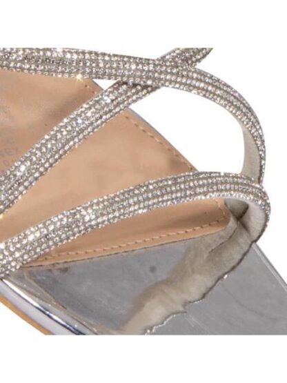 SANDALIA GLADIADORA CON BRILLOS PLATA THALIA SODI - Image 6