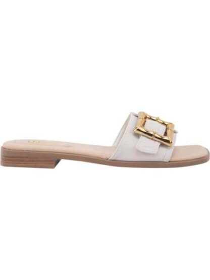 SANDALIA HEBILLA BEIGE/HUESO VI LINE
