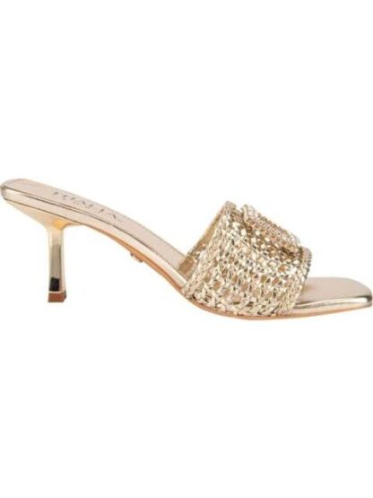 SANDALIA HEBILLA TEJIDO ORO THALIA SODI