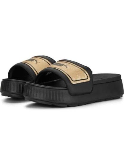SANDALIA KARMEN SLIDE SPACE METALLICS NEGRO PUMA