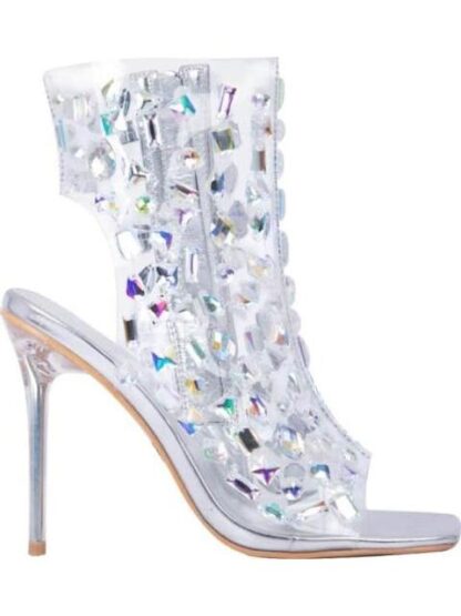 SANDALIA MICA CON BRILLOS PLATA THALIA SODI