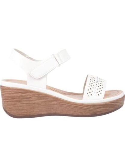 SANDALIA PERFORADA CON PLATAFORMA BLANCO SHOSH