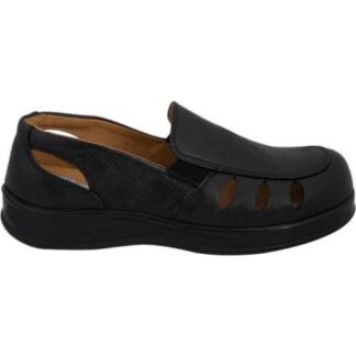 SANDALIA PIE DIABETICO DE PIEL NEGRO BIO SHOES