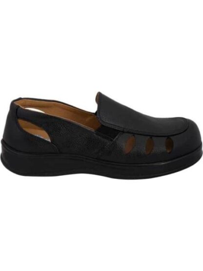 SANDALIA PIE DIABETICO DE PIEL NEGRO BIO SHOES