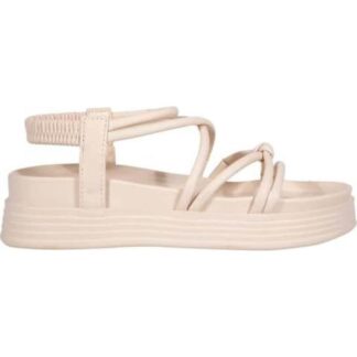 SANDALIA PLANA BEIGE/HUESO VI LINE FASHION