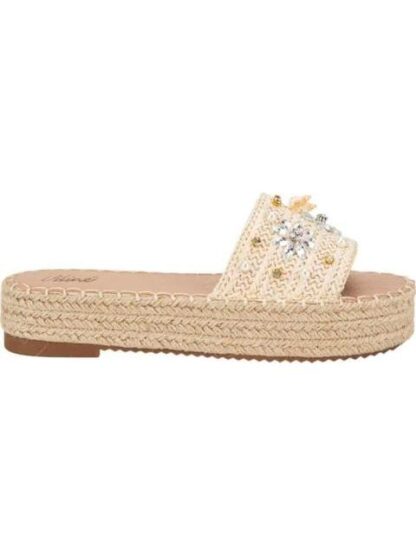 SANDALIA PLANA BRILLOS BEIGE VI LINE