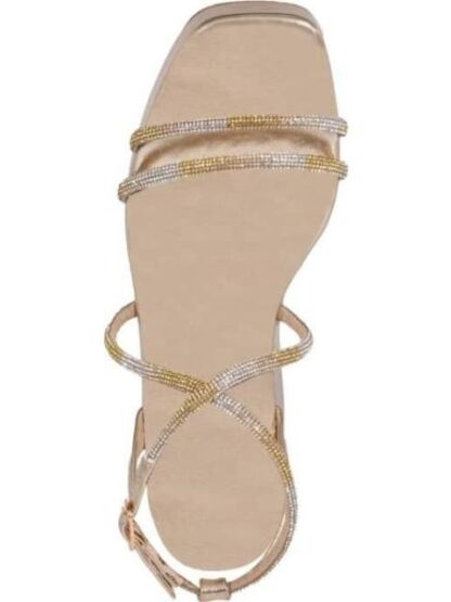 SANDALIA PLANA CON BRILLOS ORO THALIA SODI - Image 3