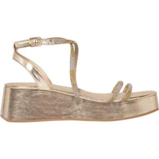 SANDALIA PLANA CON BRILLOS ORO THALIA SODI