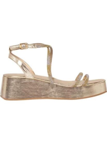 SANDALIA PLANA CON BRILLOS ORO THALIA SODI