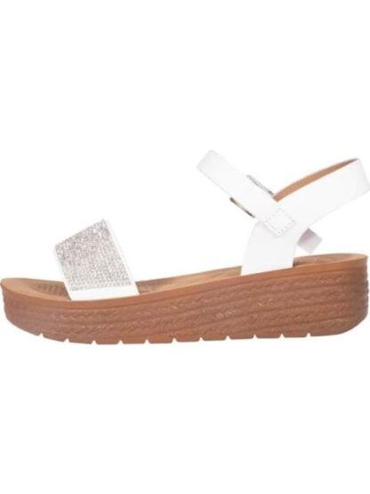 SANDALIA PLANA CON BRILLOS BLANCO VI LINE - Image 5