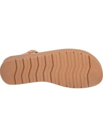 SANDALIA PLANA CON BRILLOS COGNAC VI LINE - Image 4