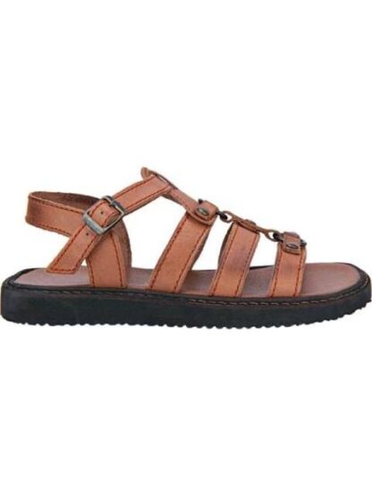 SANDALIA PLANA DE PIEL CAFE VI LINE