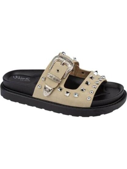 SANDALIA PLANA TAUPE VI LINE FASHION - Image 2