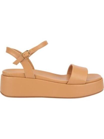 SANDALIA PLANA LISA COGNAC VI LINE