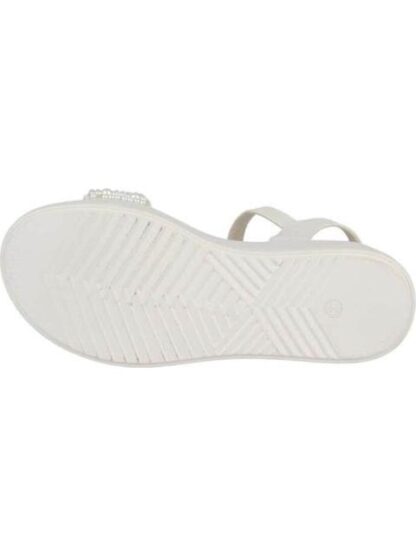 SANDALIA PLANA PERLAS BEIGE/HUESO VI LINE - Image 3