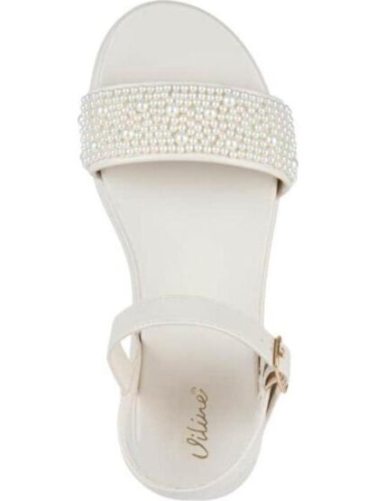 SANDALIA PLANA PERLAS BEIGE/HUESO VI LINE - Image 4